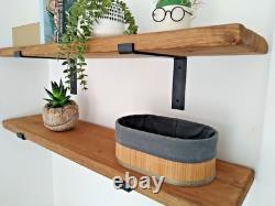 Shelf Solid Wood Scaffold Board 3.4 cm Thick +2 Brackets