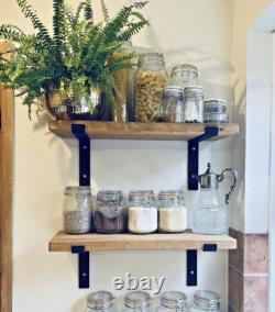 Shelf Solid Wood Scaffold Board 3.4 cm Thick +2 Brackets