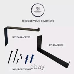 Shelf Solid Wood Scaffold Board 3.4 cm Thick +2 Brackets