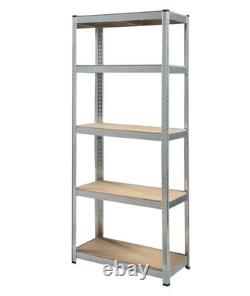 Shelving Units Heavy Duty Garage Shelves 5 Tier Storage Racking Silver Black