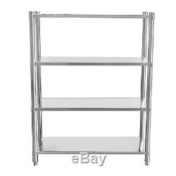 Shelving unit heavy duty stainless steel storage catering kitchen 120x50x155cm