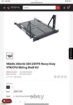 Sliding rack shelf, heavy duty, Middle Atlantic SS4-23VTR
