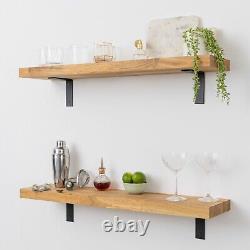 Solid Oak Floating Wall Mounted Shelf Various Sizes Solid Timber Shelves