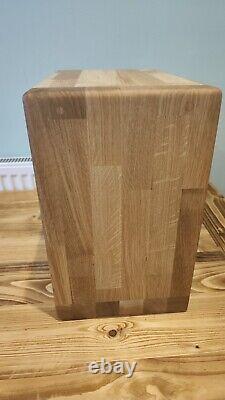 Solid Oak Handmade Cube Shelf Side Table Square Shelf Display Shelf Heavy Duty