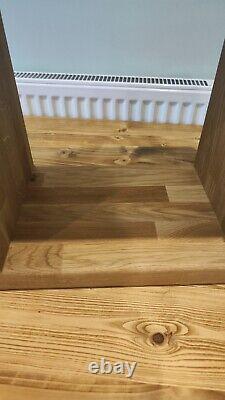 Solid Oak Handmade Cube Shelf Side Table Square Shelf Display Shelf Heavy Duty