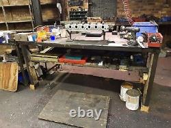 Solid Steel Work Bench Table Heavy Duty Garage Workshop Shelf DIY Shed Bench