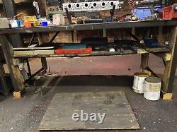 Solid Steel Work Bench Table Heavy Duty Garage Workshop Shelf DIY Shed Bench