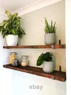 Solid Wood Scaffold Board Shelf Any Size Industrial Rustic Shelves With Brackets