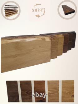 Solid Wood Scaffold Board Shelf Live edge floating Industrial Rustic Shelves
