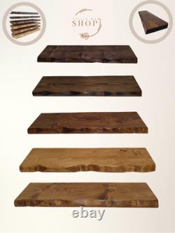 Solid Wood Scaffold Board Shelf Live edge floating Industrial Rustic Shelves