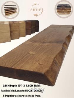 Solid Wood Scaffold Board Shelf Live edge floating Industrial Rustic Shelves Solid Wood Scaffold Board Shelf Live edge floating Industrial Rustic Shelves