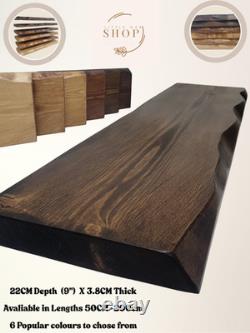Solid Wood Scaffold Board Shelf Live edge floating Industrial Rustic Shelves