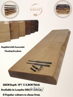Solid Wood Scaffold Board Shelf Live edge floating Industrial Rustic Shelves