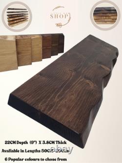 Solid Wood Scaffold Board Shelf Live edge floating Industrial Rustic Shelves