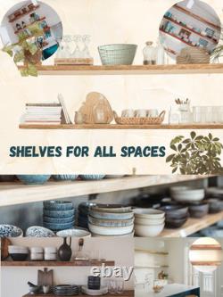 Solid Wood Scaffold Board Shelf Live edge floating Industrial Rustic Shelves