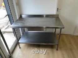 Stainless Steel Catering Table With Draw & Shelf, Heavy Duty, Used, Kitchen