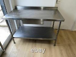 Stainless Steel Catering Table With Draw & Shelf, Heavy Duty, Used, Kitchen