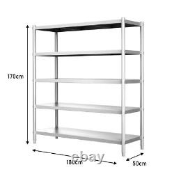 Stainless Steel Kitchen Shelf Work Table Unit Rack Commercial Storage LIFELOOK