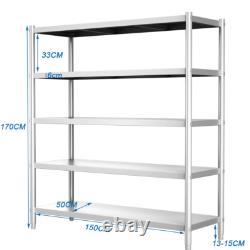 Stainless Steel Kitchen Storage Unit Racks Heavy Duty Commercial Shelf Catering