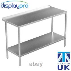 Stainless Steel Kitchen Table Commercial Catering Heavy Duty Adjustable Shelf