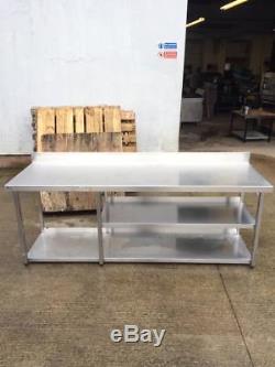 Stainless Steel Table/ Stand With 2 Under Shelves/ Heavy Duty/ Fully Welded