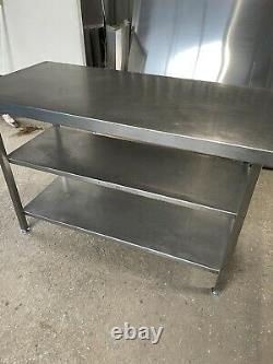Stainless Steel Table With Double Under Shelf Heavy Duty
