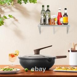 Stainless Steel Wall Floating Shelf, Heavy Duty Commercial Wall Mounted Shelving