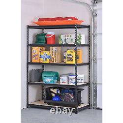 Storage Rack 5 Adjustable Shelves Steel Garage Home Metal Shelf Unit Heavy Duty