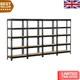 Sturdy Black Industrial 5-tier Storage Shelves Ideal For Office & Shed