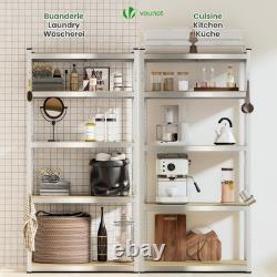 Sturdy Metal Storage Racking Adjustable 5-Tier Shelves, Set of 2, 875kg Load