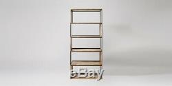 Swoon Holt Living Room Five-Shelve Shelving Unit Stained Mango Wood RRP £499
