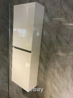 Tall Boy White Gloss Wall Hung Storage Bathroom Kitchen 100% Waterproof