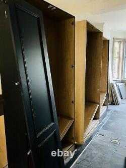 Tall Grey Cupboards With Shelving In Excellent Condition. DISMANTLED