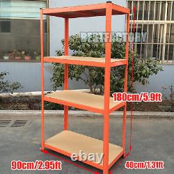 Thicken Metal Racking 5 Tier Shelving Unit For Car Parts Garage Shed Heavy Duty