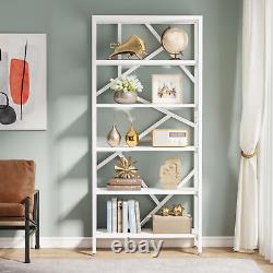 Tribesigns 180cm Industrial Bookshelf, 6 Shelf Etagere Bookcase, Open Book Shelves