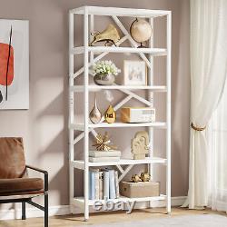 Tribesigns 180cm Industrial Bookshelf, 6 Shelf Etagere Bookcase, Open Book Shelves