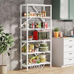 Tribesigns 180cm Industrial Bookshelf, 6 Shelf Etagere Bookcase, Open Book Shelves