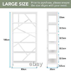 Tribesigns 180cm Industrial Bookshelf, 6 Shelf Etagere Bookcase, Open Book Shelves