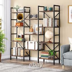 Tribesigns 4 Tier Rustic Bookshelf Bookcase Display Storage Shelves Heavy Duty