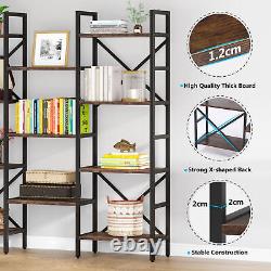 Tribesigns 4 Tier Rustic Bookshelf Bookcase Display Storage Shelves Heavy Duty
