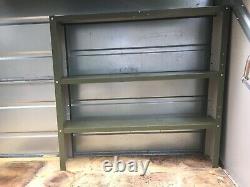 Trimetals Metal Store/Shed (Dark Green) with interior shelving unit