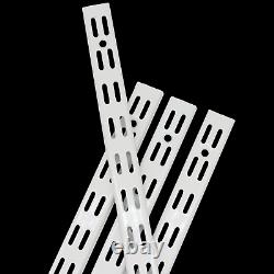 Twin Slot Shelving White UK System Wall Upright Bracket Support Adjustable shelf