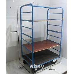 USED Heavy Duty Shelf Stock Industrial Truck Trolley with 2 x Ply Shelves