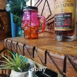 Unique Chainsaw Carved Solid Wood Tiki Shelves for Garden/Bar/Home/Mancave UK
