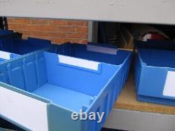 Used Heavy Duty Shelving with 54 SSI Shaefer Storage Bins (Dividers Available)