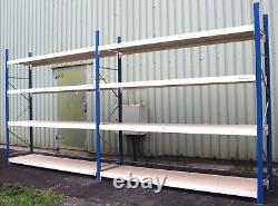 Used PSS Heavy Duty Longspan Racking Shelving with New Chipboard 2-6 Bay Runs