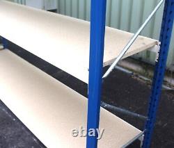 Used PSS Heavy Duty Longspan Racking Shelving with New Chipboard 2-6 Bay Runs