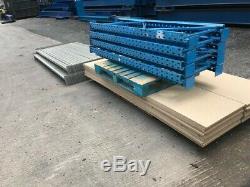 Used warehouse Shelving/Racking, Heavy duty longspan, 3 Joined bays with boards