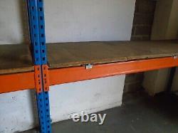 VERY Heavy Duty Shelving/Racking Blue and Orange 3 LOTS 9 X 9 FT WIDE PER BAY