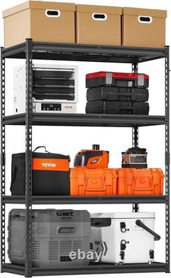 VEVOR 4-Tier Heavy Duty Garage Shelving 2400lb Capacity 20x40x60 inch Black